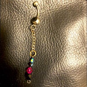 Handcrafted Swarovski crystal belly ring